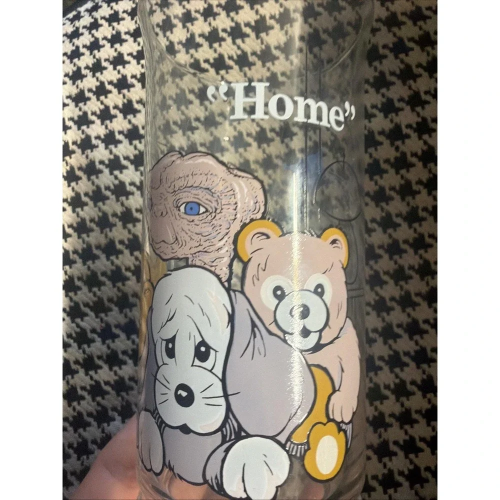 1982 E.T. The Extra-Terrestrial Pizza Hut 'Home' Collector Drinking Glass VTG